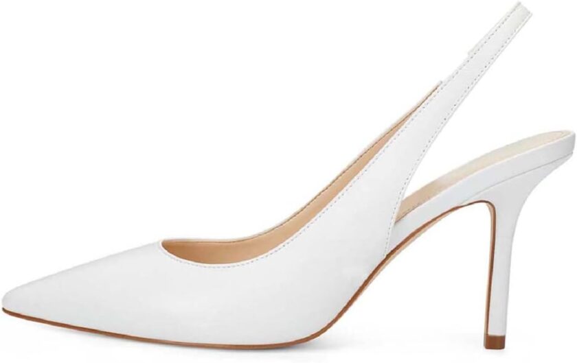 Women Slingback Pointed Toe Stiletto Pumps Slip-on High Heels Office Lady Sandals Party Prom Dress Shoes - Image 2