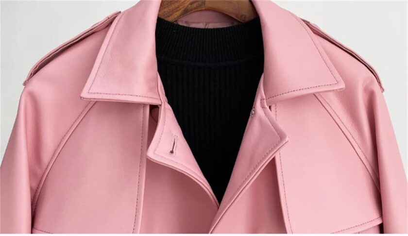 Women Real Leather Sheepskin Jackets Spring Loose Short Coat Genuine Leather Jackets - Image 2