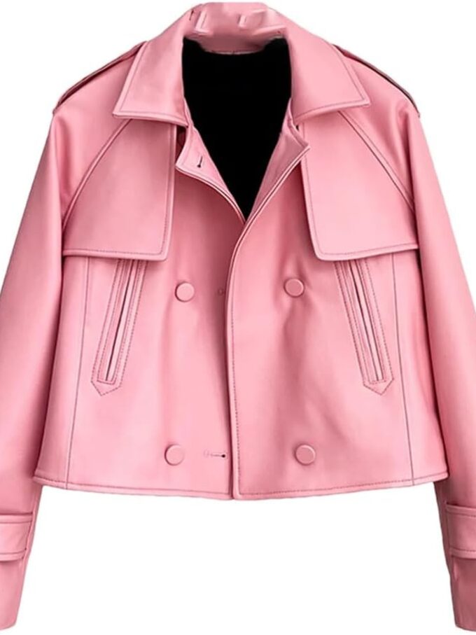 Women Real Leather Sheepskin Jackets Spring Loose Short Coat Genuine Leather Jackets