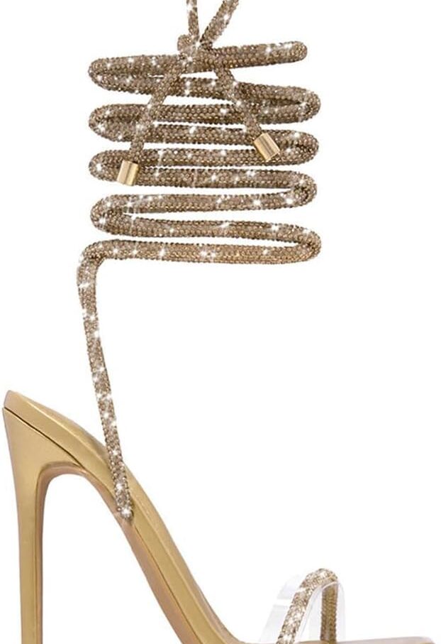 Sexy Women Stilettos High Heel Gladiator Strappy Sandals Square Toe Lace Up Dressy Pumps Shoes