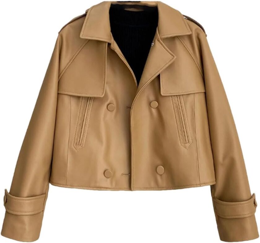 Women Real Leather Sheepskin Jackets Spring Loose Short Coat Genuine Leather Jackets