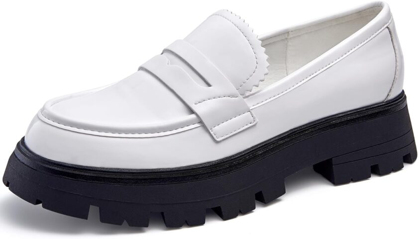 Platform Loafers for Women - Chunky Loafers Women Shoes Penny Loafers Slip On Comfort Casual Fashion Business Work Shoes