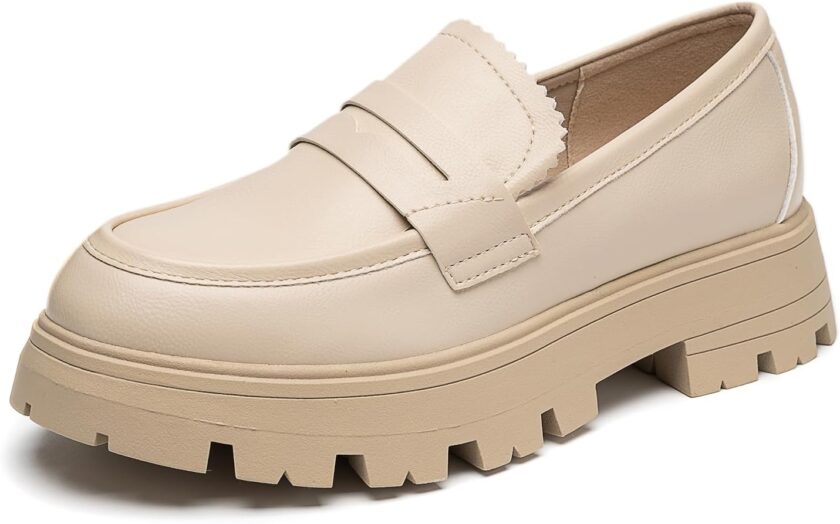 Platform Loafers for Women - Chunky Loafers Women Shoes Penny Loafers Slip On Comfort Casual Fashion Business Work Shoes
