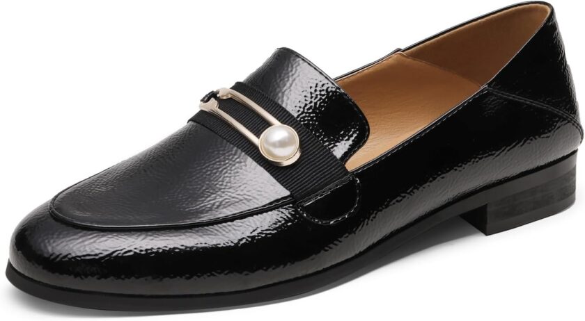 Loafers for Women Slip On Comfortable Round Toe Casual Fashion Flats Dressy Shoes