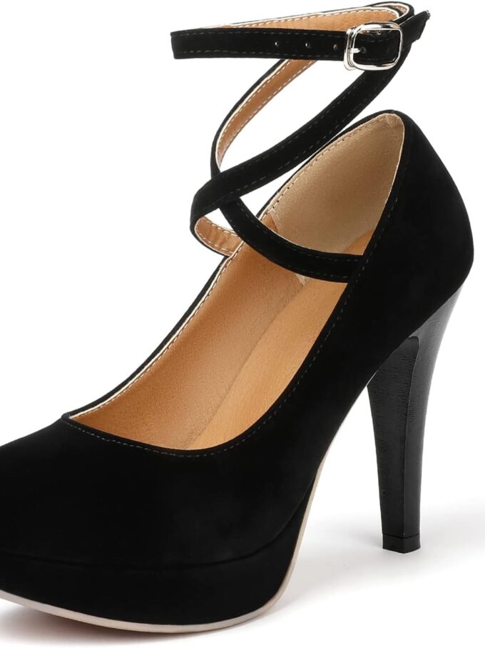 Fashion Vintage Women Small Bowtie Platform Pumps Ladies Sexy High Heeled Shoes