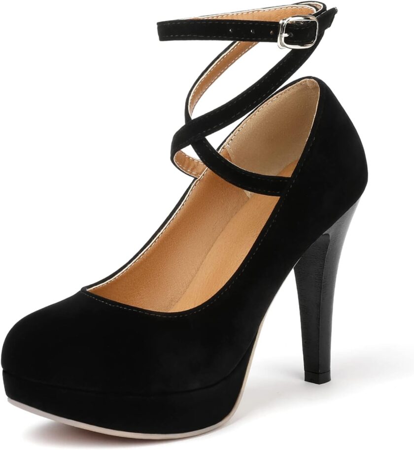 Fashion Vintage Women Small Bowtie Platform Pumps Ladies Sexy High Heeled Shoes