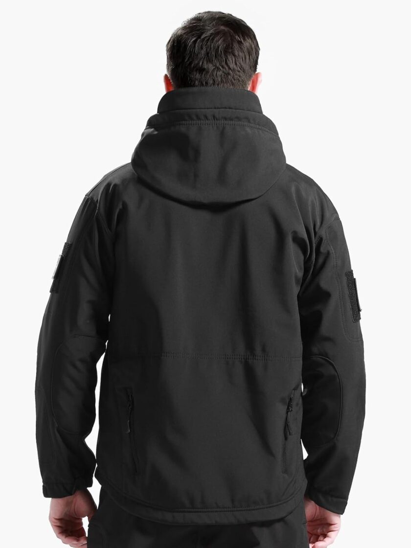 men Outdoor Waterproof Soft Shell Hooded Military Tactical Jacket - Image 2