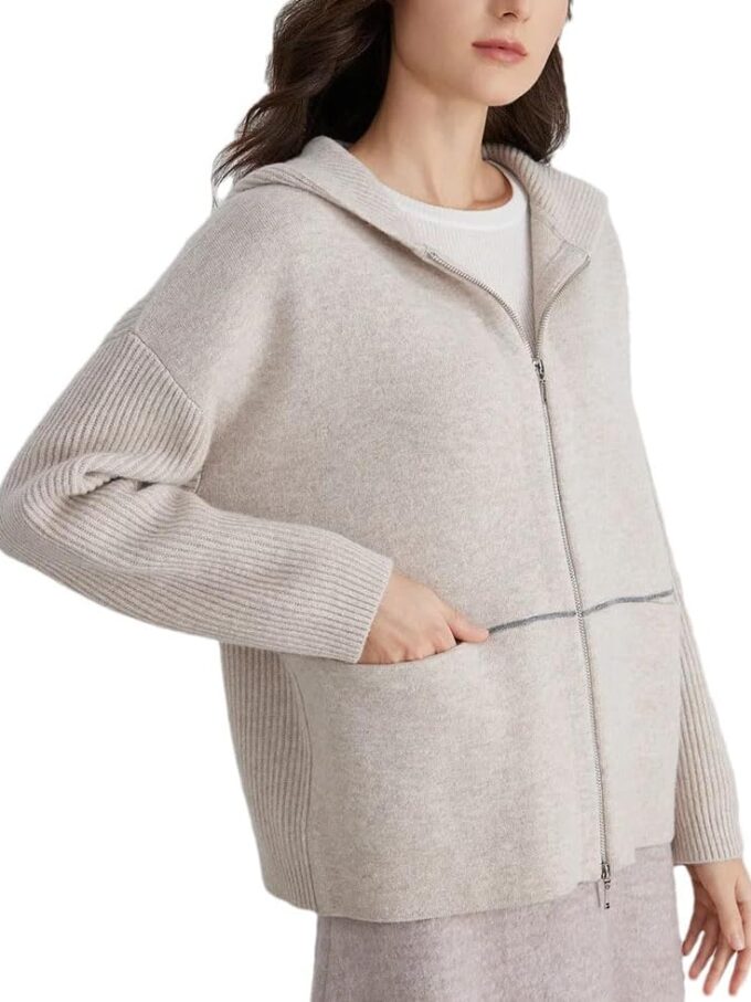Casual Women Clothing Hooded Wool Coats Spring Autumn Long Sved Clothes