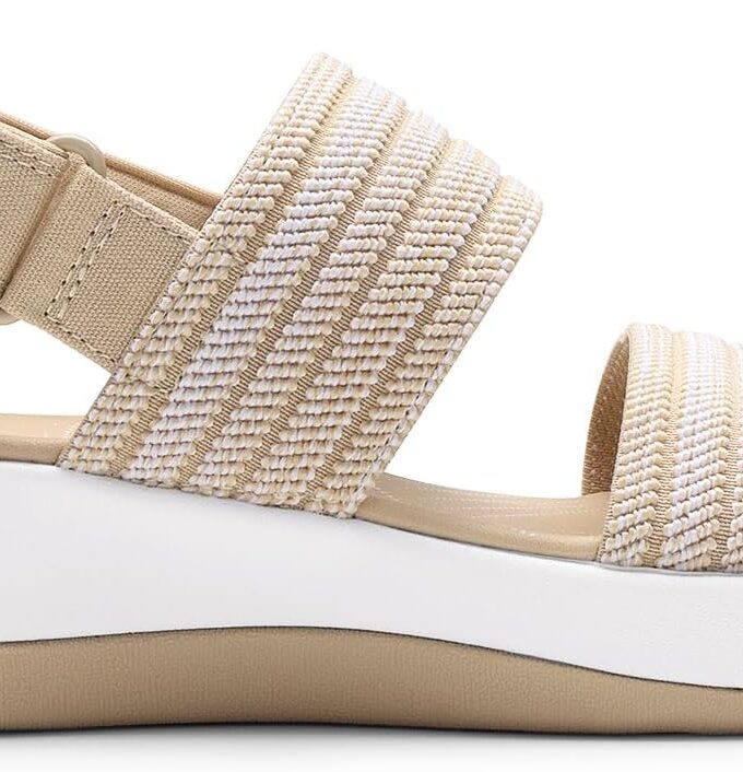 Women Walking Sandals Lightweight Soft Footbed Low Wedge Comfort Indoor Outdoor Flat Sandals