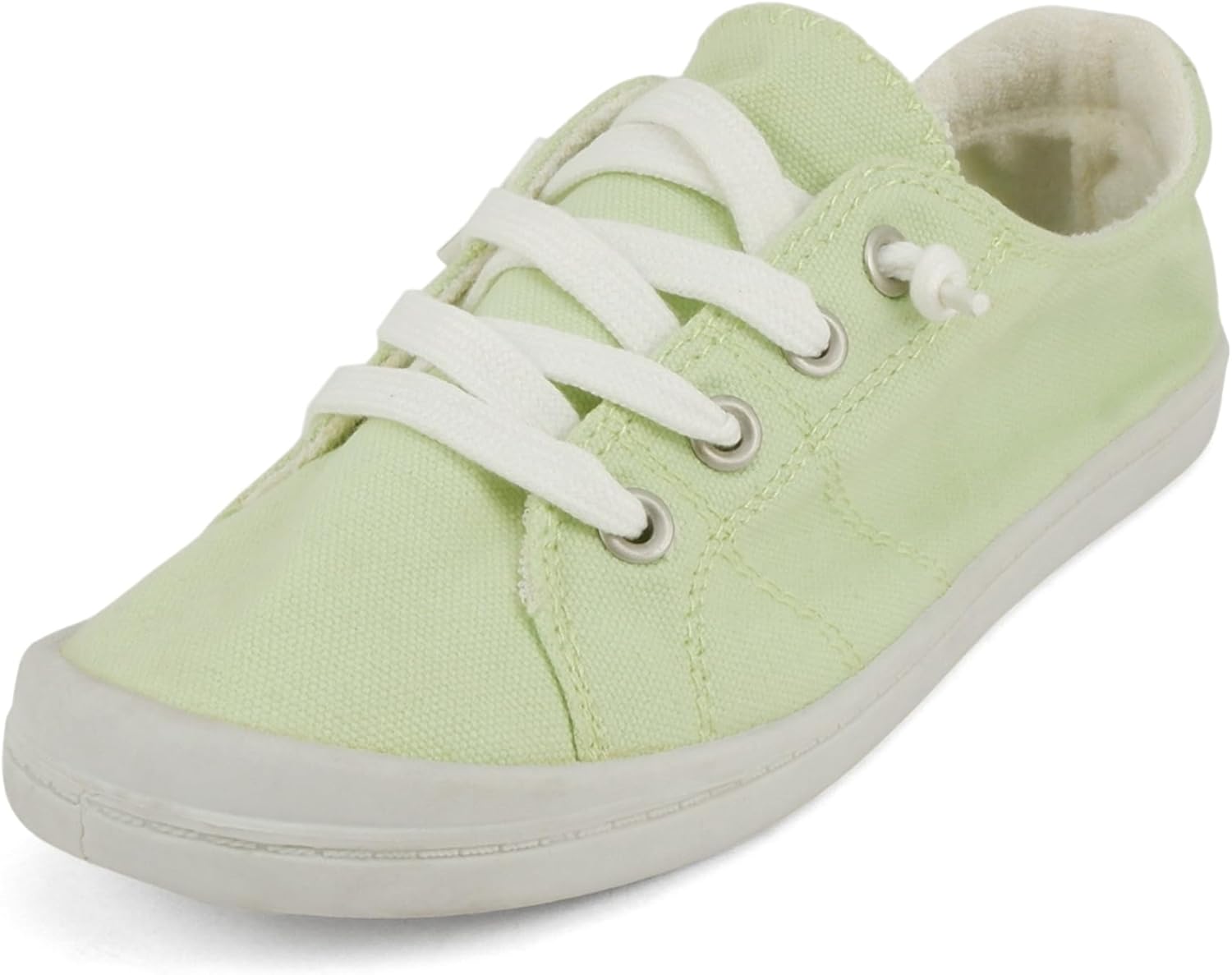 Flat Women Shoes Linen Canvas Slip On Sneakers Lace Up Style Loafers - Image 2