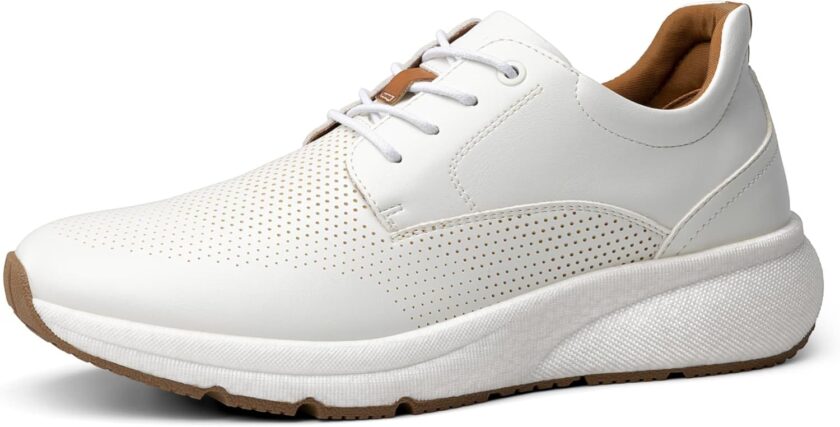 Men Dress Sneakers Casual Lace Up Oxford Cushied Walking Shoes Lightweight Breathable