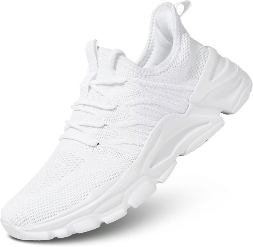 Men Slip  Walking Shoes  Breathable Lightweight Sneakers Athletic Tennis Running Shoes for Gym Travel Jogging