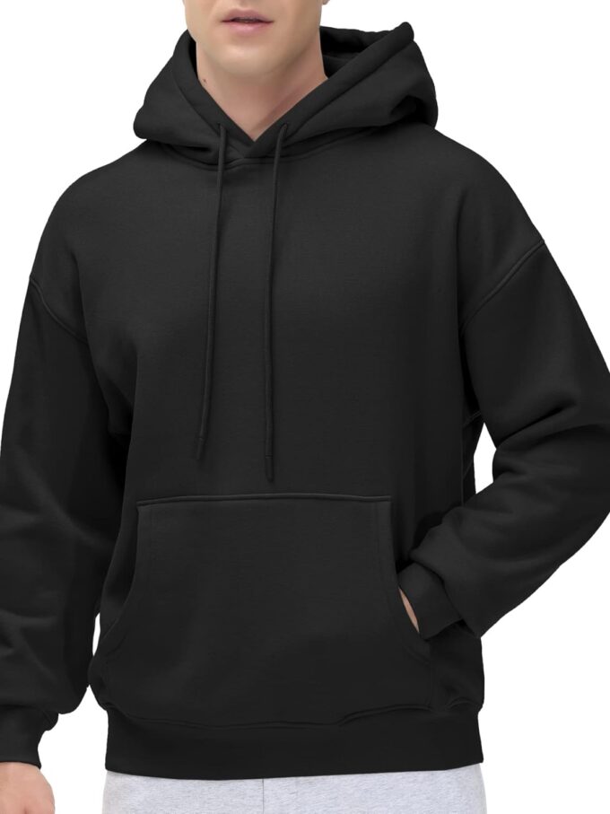 Men's Fleece Pullover Hoodie Loose Fit Ultra Soft Hooded Sweatshirt With Pockets