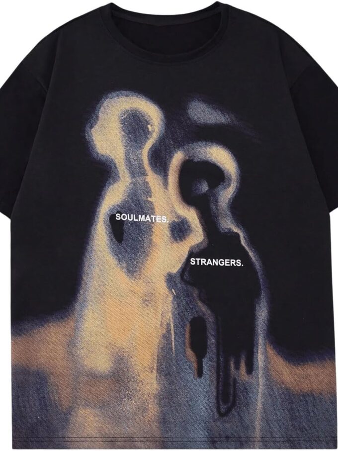 Men Oversized Graphic Tees Crew Neck Short Sleeve Vintage Streetwear T Shirt Tops