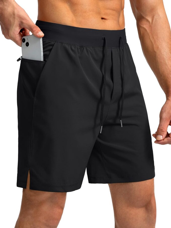 Men Running Shorts with Zipper Pockets 7"/ 5" / 9" Lightweight Quick Dry Basketball Gym Workout Athletic Shorts for Men