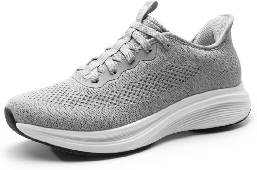 Men Hands Free Slip- Walking Shoes Casual Breathable Comfortable Knit Sneaker