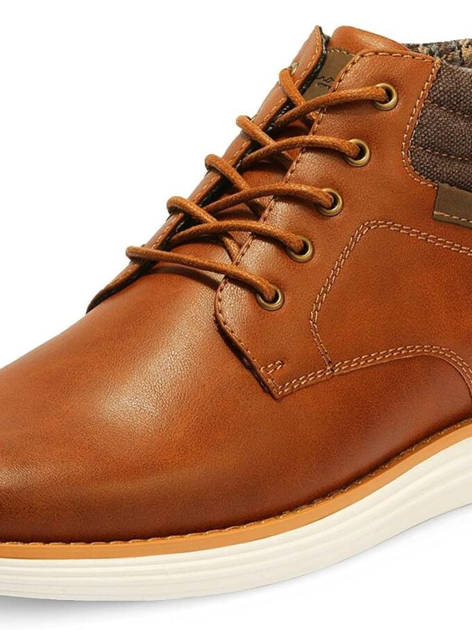 Men Mid Top  Sneaker Lace Up Dress Boot