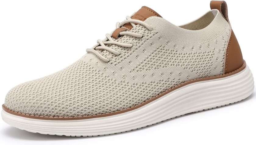 Men Casual Dress Sneakers Oxfords Business Mesh Breathable Walking Shoes Tennis Comfortable - Image 2