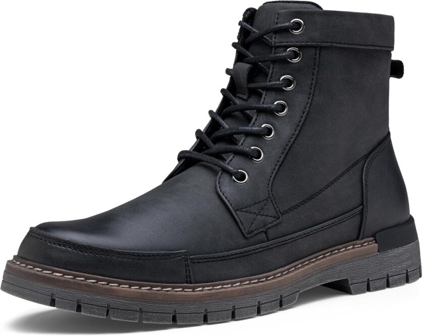 Men Boots Casual Motorcycle Boots for Men  Zipper Combat Botas Para Hombre Fashion