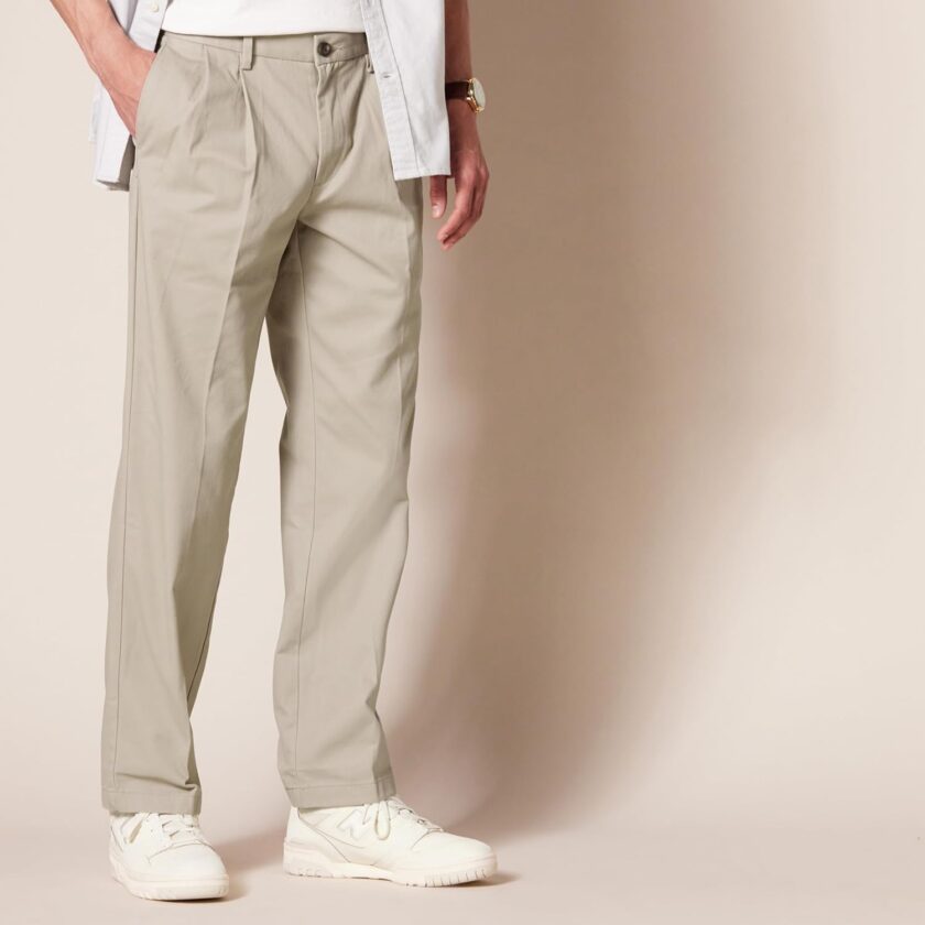 mensClassic-Fit Wrinkle-Resistant Pleated Chino Pant (Available in Big & Tall) - Image 2