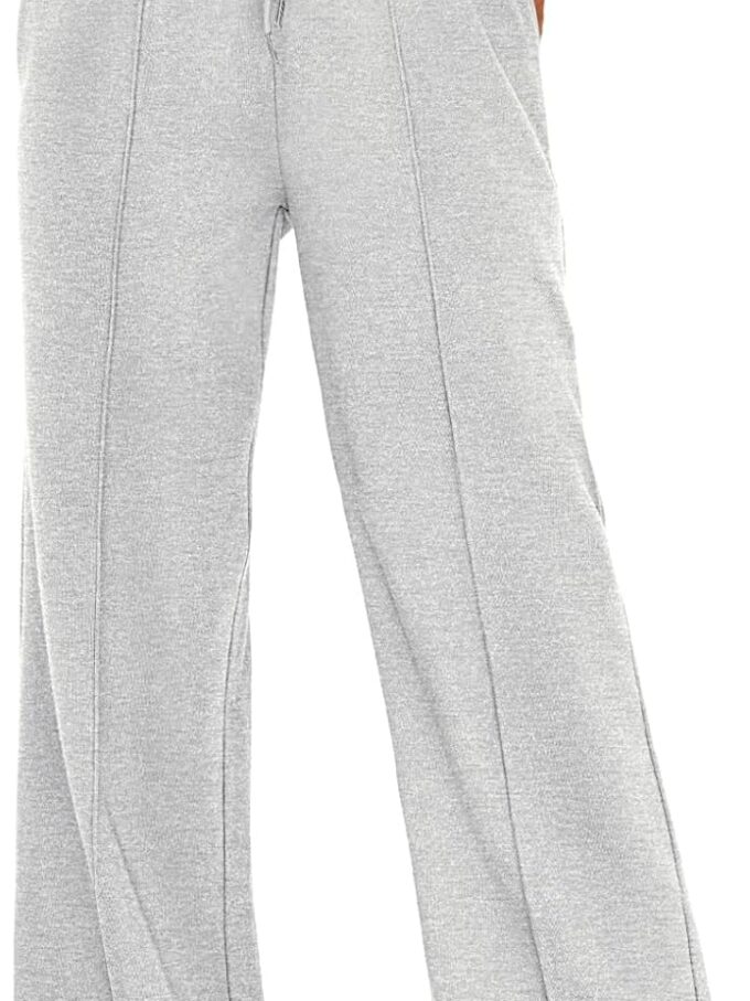 Women Wide Leg Sweatpants High Waisted Baggy Pants Drawstring Athletic Joggers