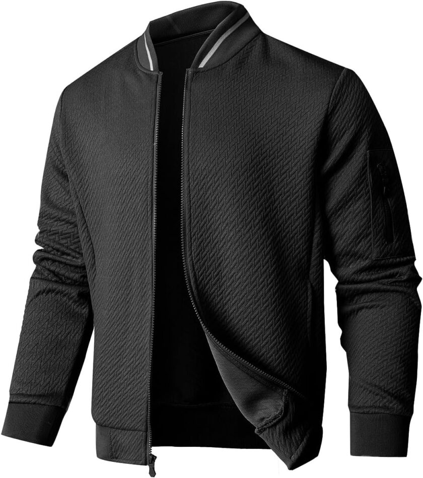 men Loose Fit Lightweight Jacket Casual Stylish bomber Jacket