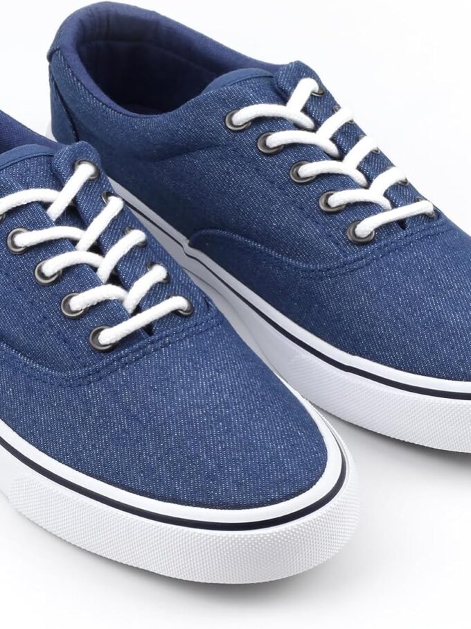 Men Canvas Shoes Low Top  Sneakers Lace Up Casual Shoes