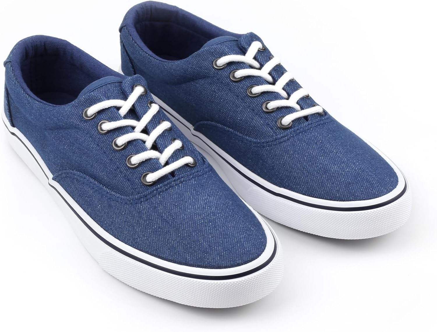 Men Canvas Shoes Low Top Sneakers Lace Up Casual Shoes