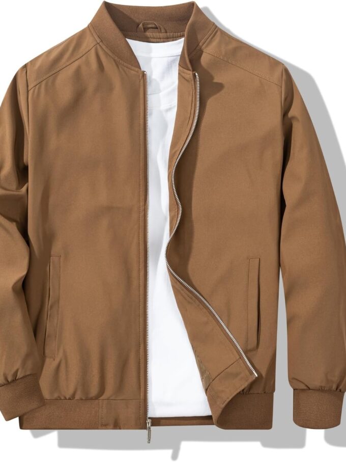men Bomber Jacket Fashion Stylish Lightweight Windbreaker Spring Fall Casual Jackets for Men