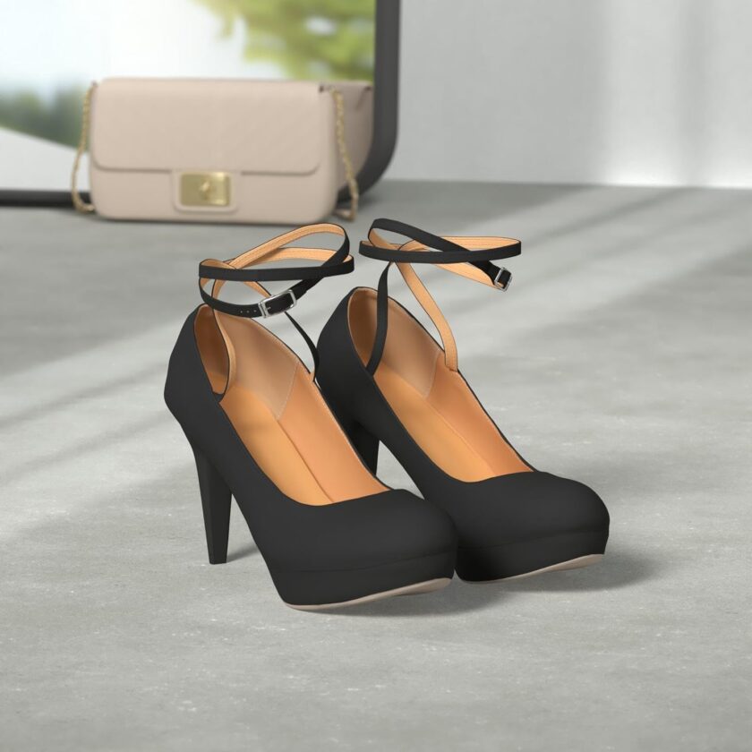 Fashion Vintage Women Small Bowtie Platform Pumps Ladies Sexy High Heeled Shoes - Image 2