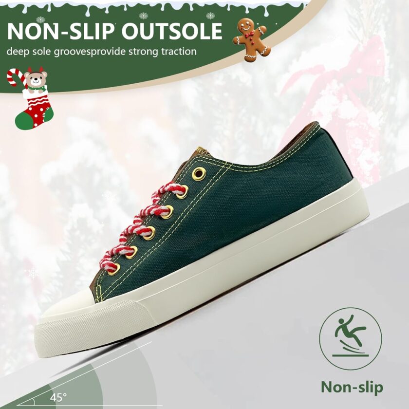 Canvas Shoes for Women Men Sneakers Fashion High Low Tops Christmas Shoes Classic Casual Tennis Running Walking Santa Shoes Unisex - Image 2