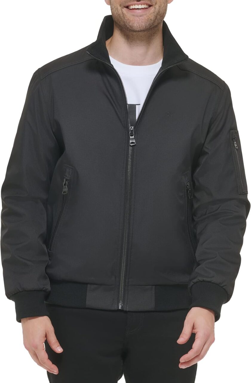 men Sherpa Lined Hooded Soft Shell Jacket