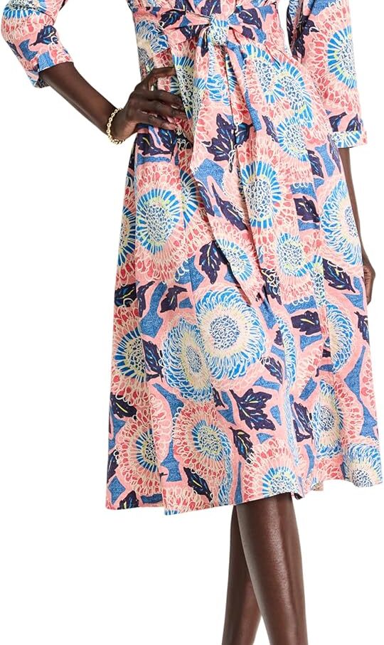 Women Scribble Blooms Shirt Dress