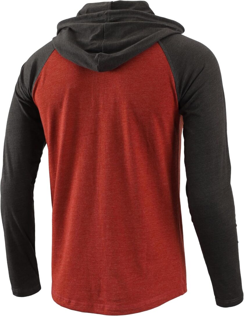 Men's Hoodies Shirt Casual Athletic Workout Fashion Hooded Lightweight Jersey Sweatshirt Long Sleeve with Drawstring - Image 2