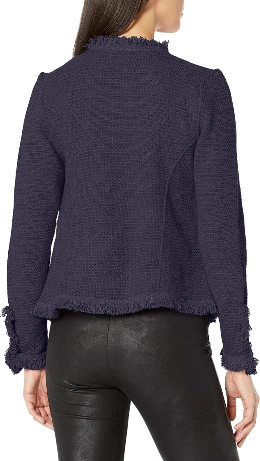 Women Fringe Mix Jacket - Image 2
