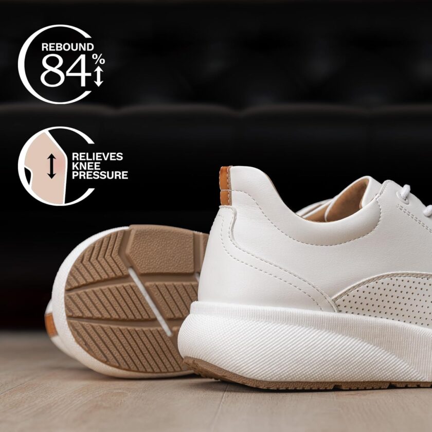 Men Dress Sneakers Casual Lace Up Oxford Cushied Walking Shoes Lightweight Breathable - Image 2