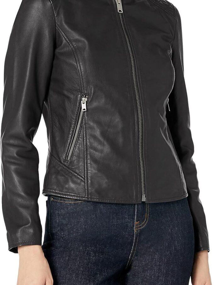 Women  Leather Moto Jacket