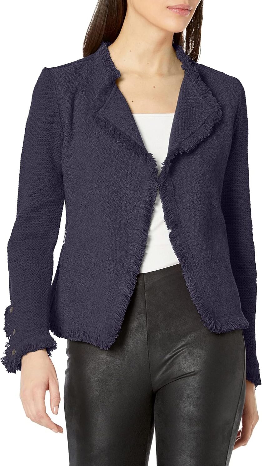 Women Fringe Mix Jacket - Image 2