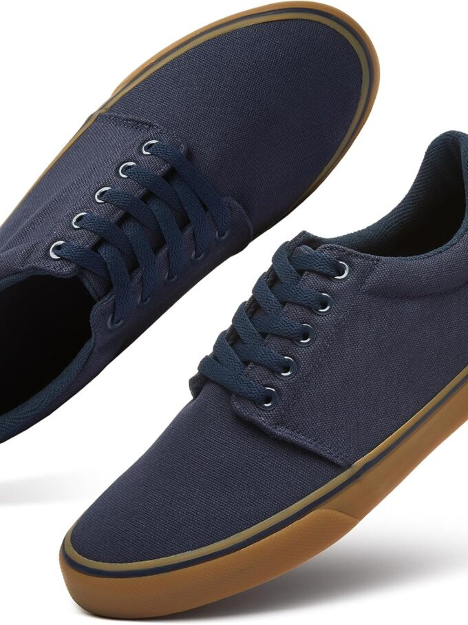 Men Canvas Shoes Classic Men Canvas Sneakers Low Top Tennis Shoes Lace up Comfortable Skate Casual Shoes