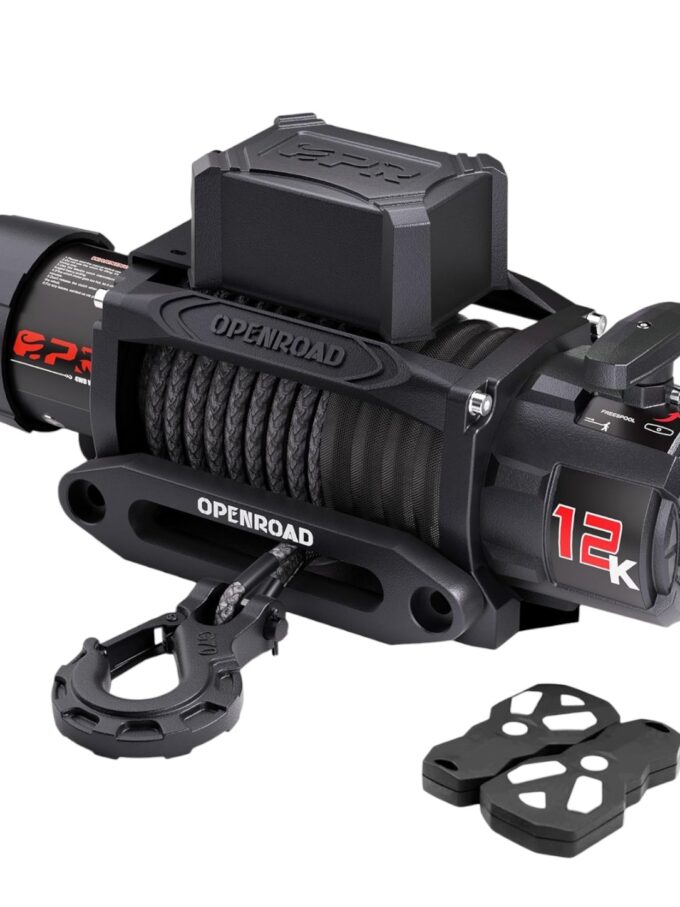 OPENROAD 12000lb Winch with Synthetic Rope & Wireless Remotes