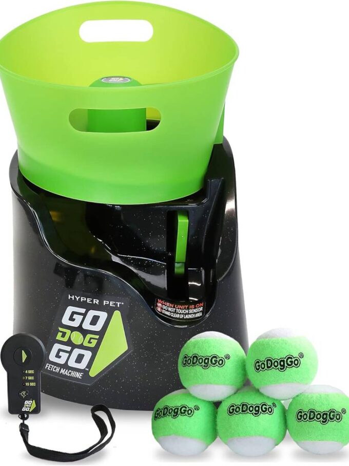 Hyper Pet GoDogGo Automatic Dog Ball Launcher with 5 Balls