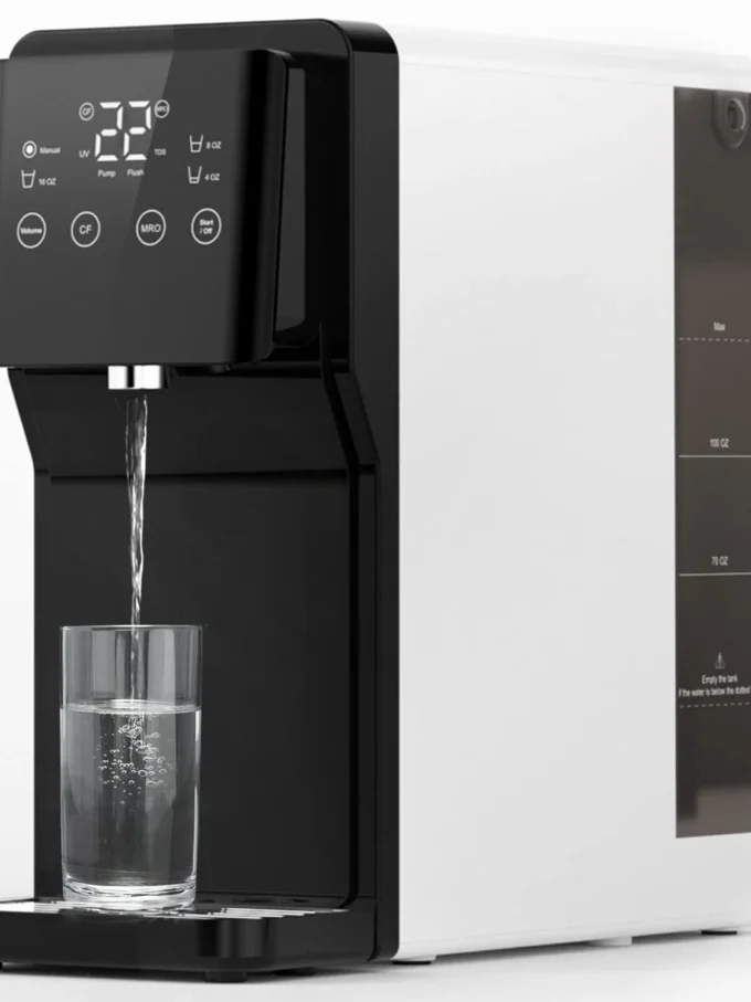 Waterdrop N1 Countertop Reverse Osmosis Water Filter System, TDS Reduction, Filter Life Reminder, Automatic Flushing, 3:1 Pure to Drain, UV Sterilization, No Installation Required