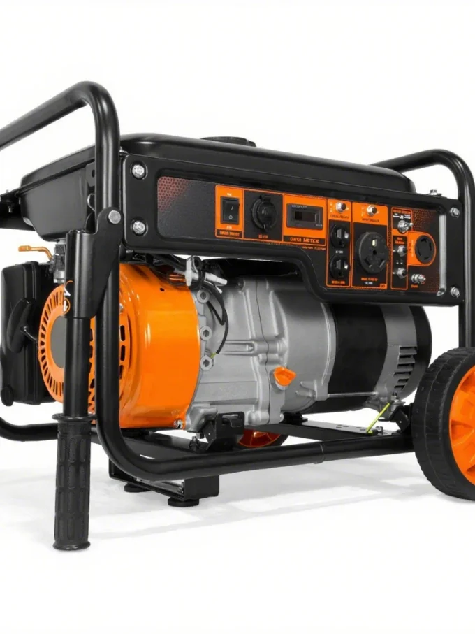 6000-Watt RV-Ready Portable Generator with Wheel Kit Carb Compliant