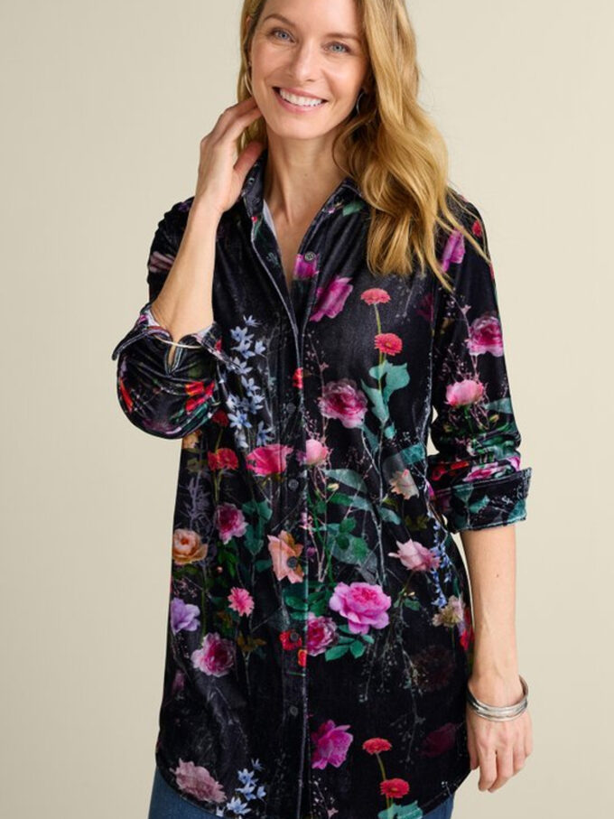 Velvet Boyfriend Tunic Shirt