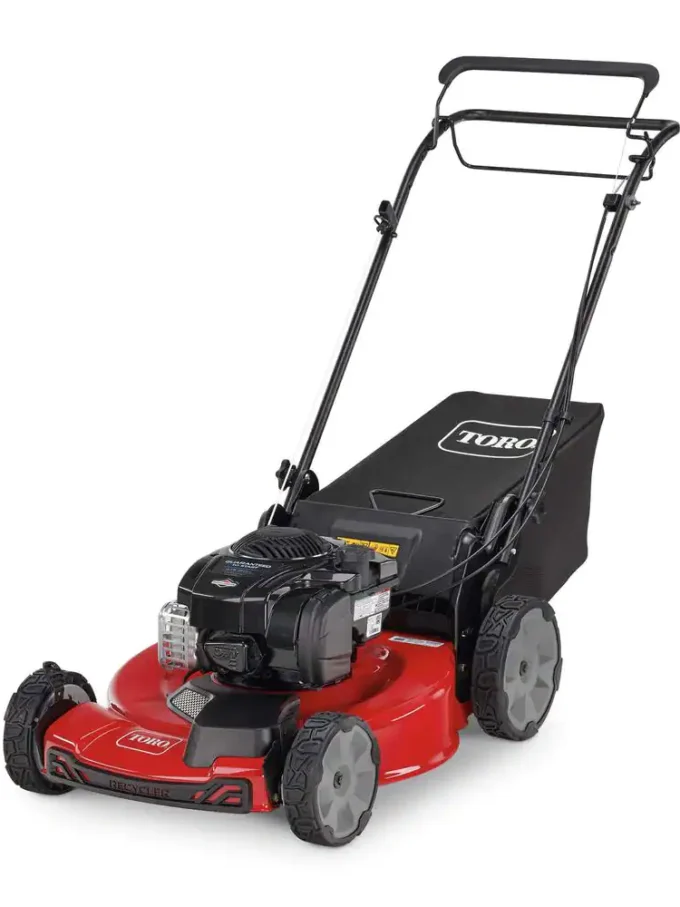 Toro 21442 22 in. Recycler Briggs & Stratton High Wheel FWD Gas Walk Behind Self Propelled Lawn Mower with Super Bagger