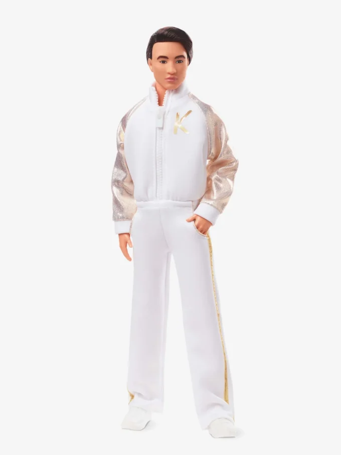 Ken Doll In White and Gold Tracksuit – Barbie The Movie