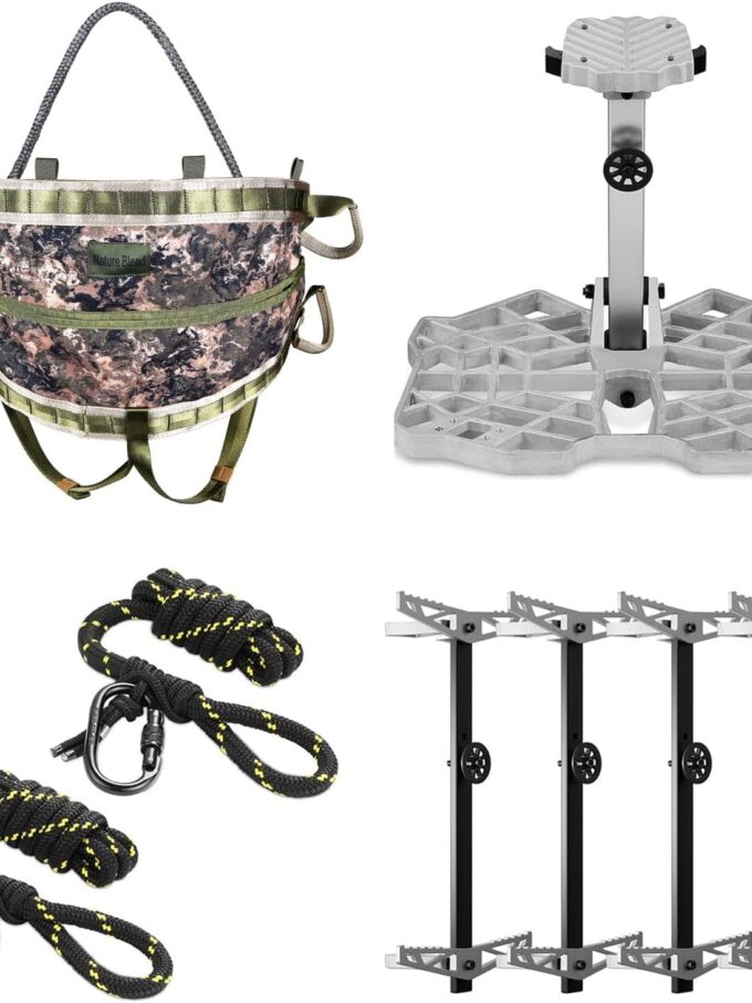 UIIHUNT Tree Saddle Hunting Kit, Platform, Saddle, Climbing Gear