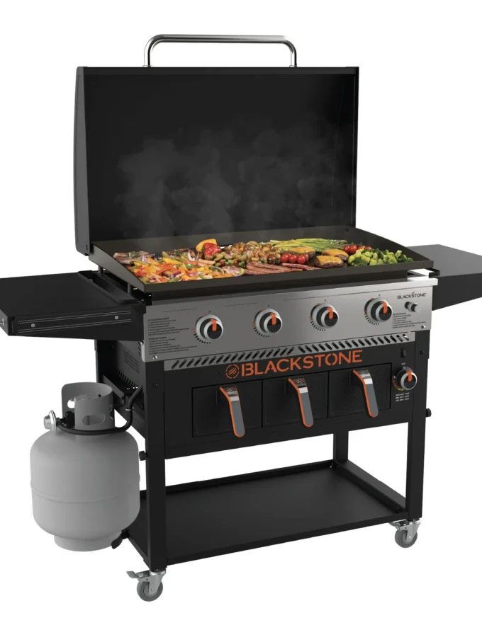 Blackstone 4-Burner 36" Propane Outdoor Griddle with Air Fryer and Hood