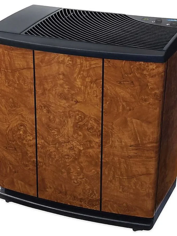 AIRCARE H12-400HB 3-Speed Whole-House Console-Style Evaporative Humidifier, Oak Burl