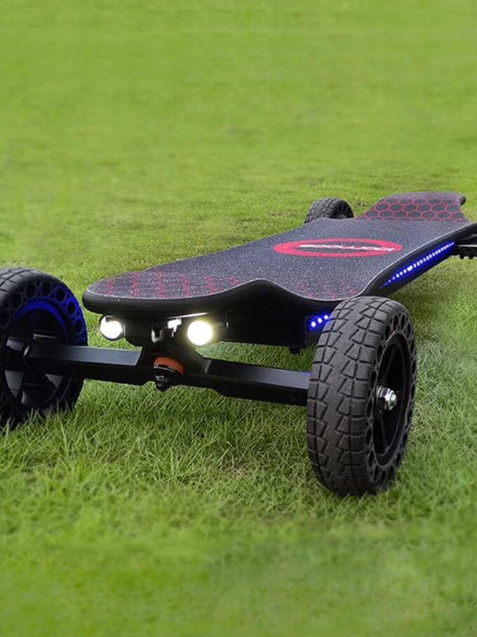 Electric Skateboard 4000 Watts | 12S3P | 35 mph | 22 Mile Range | 6" Wheels | Cool Lights |